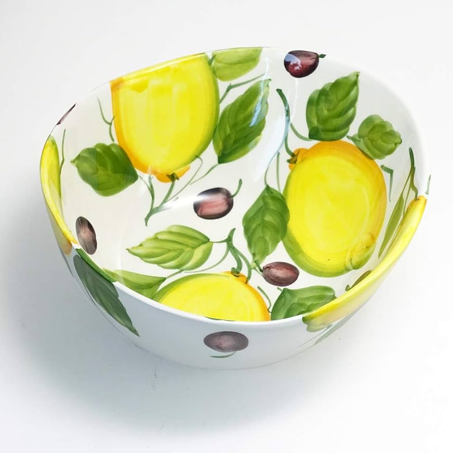 イタリア製　角皿　レモン柄 IM-189 イタリア製 角皿 レモン柄 IM-189